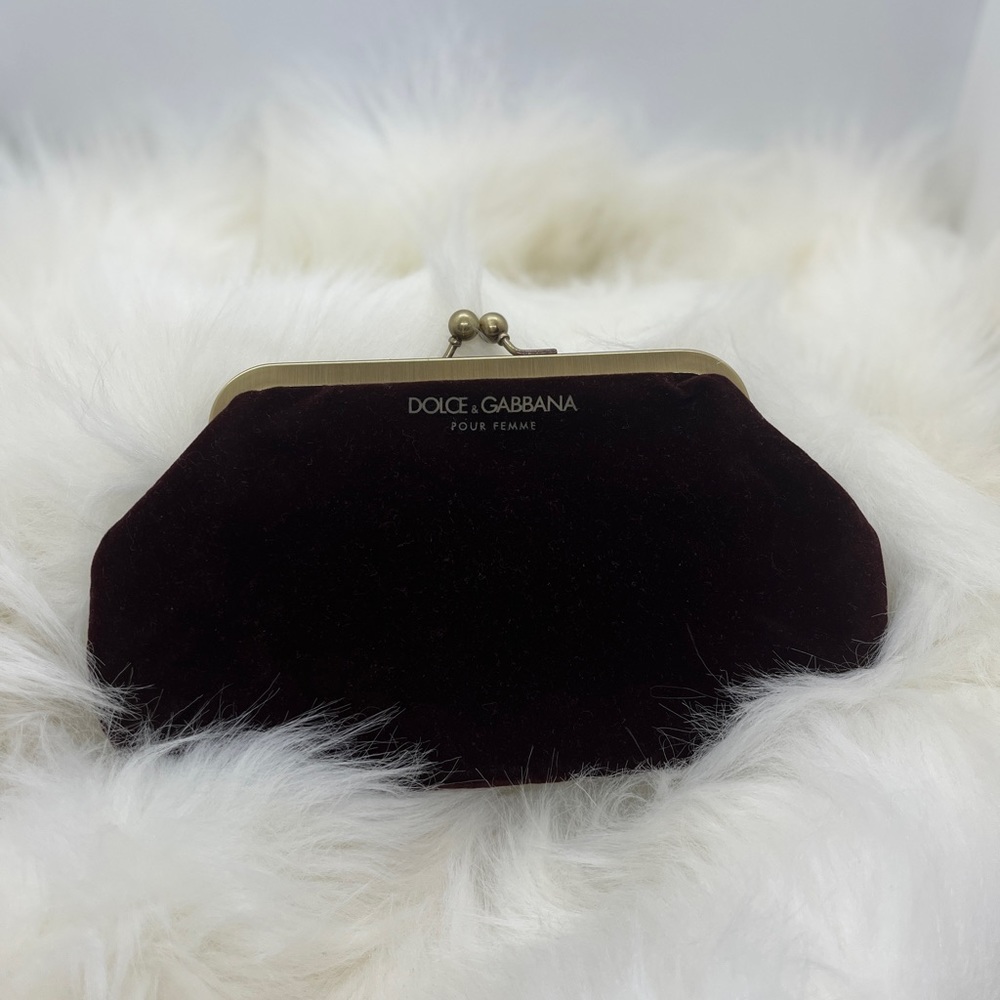 D&G fragrance clutch.